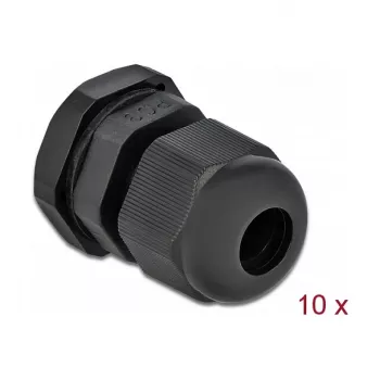 Prensaestopas DeLOCK 60194 negro plástico 10 uds.