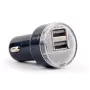 Cargador de coche Gembird EG-U2C2A-CAR-02, entrada 12–24V, salida 5V/2,1A, 2× USB 2.0, negro