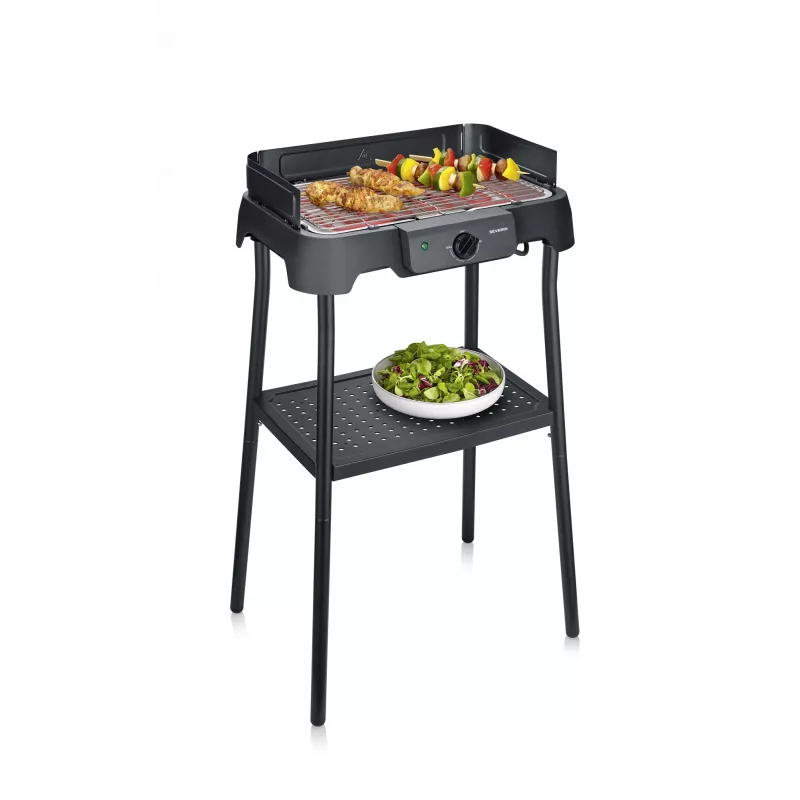 Parrilla eléctrica de sobremesa SEVERIN PG 8594 — 2000 W, parrilla rectangular, negra