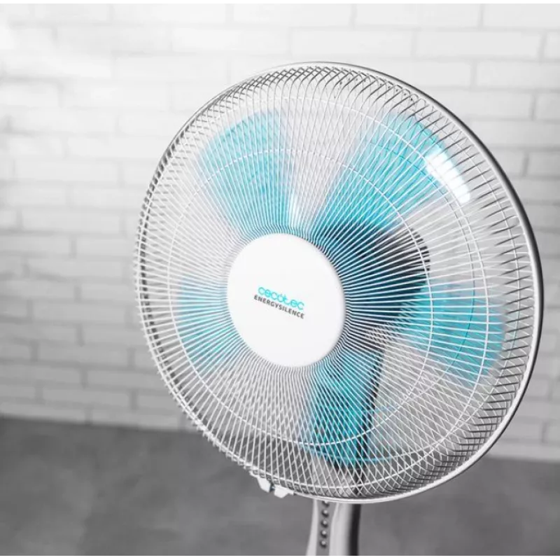 Cecotec EnergySilence 530 Power Connected | Ventilador de pie | Blanco | Diámetro 40 cm | Número de velocidades 3 | Oscilación | 50 W | Mando a distancia