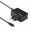 Fuente de alimentación para portátil USB-C GaN Akyga AK-ND-82 90 W, PD 3.0, 5–20 V, cable de 1,8 m, negro