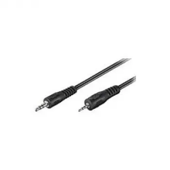 Cable de conexión jack a jack Wentronic Goobay, negro, 2 m - conector macho jack 3,5 mm (3 polos, estéreo) > conector macho jack 2,5 mm (3 polos, estéreo) (50459)