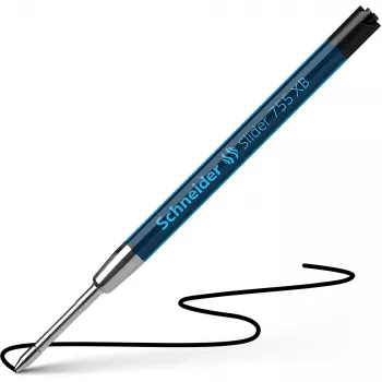 Schneider Slider 755 Recambios de bolígrafo 0,7 mm, negro, 10 uds.