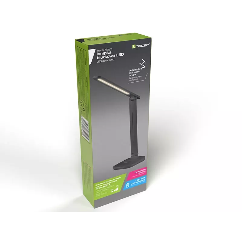 Lámpara de escritorio LED Tracer Negra TRAOSW47185