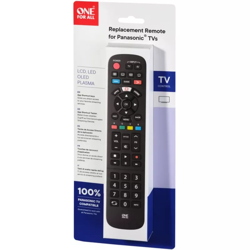 Mandos a distancia de sustitución para TV One For All Mando a distancia de sustitución para TV Panasonic