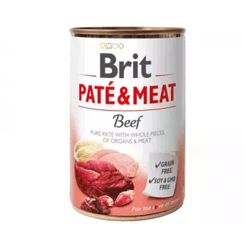 Brit Paté & Meat with Beef comida húmeda para perros 400 g