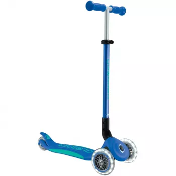 Primo Foldable Plus Lights, patinete azul oscuro/turquesa