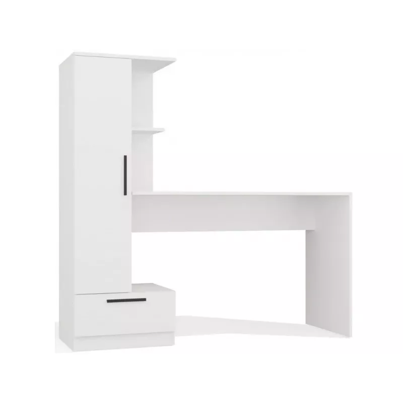 Conjunto escritorio + estantería Cosmo, blanco