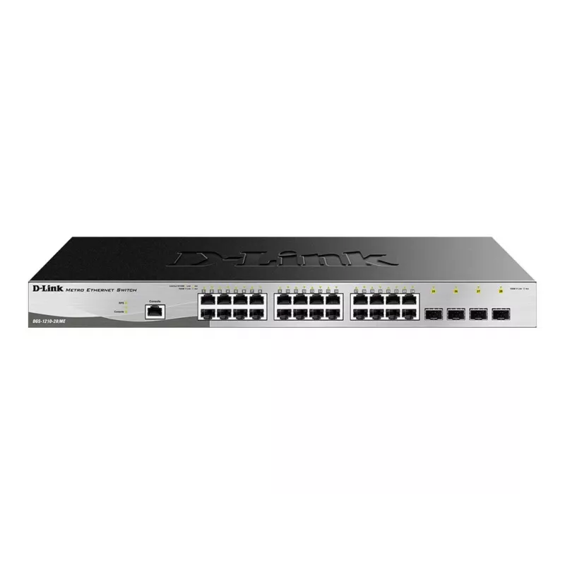 D-Link DGS-1210-28/ME/E Switch de red Gestionado L2+ Gigabit Ethernet (10/100/1000) 1U Negro, Gris