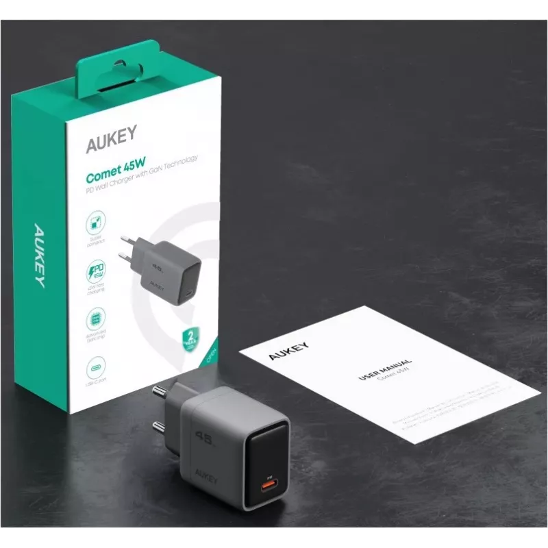 Cargador de pared Comet 1xUSB-C PD 45W PA-C2