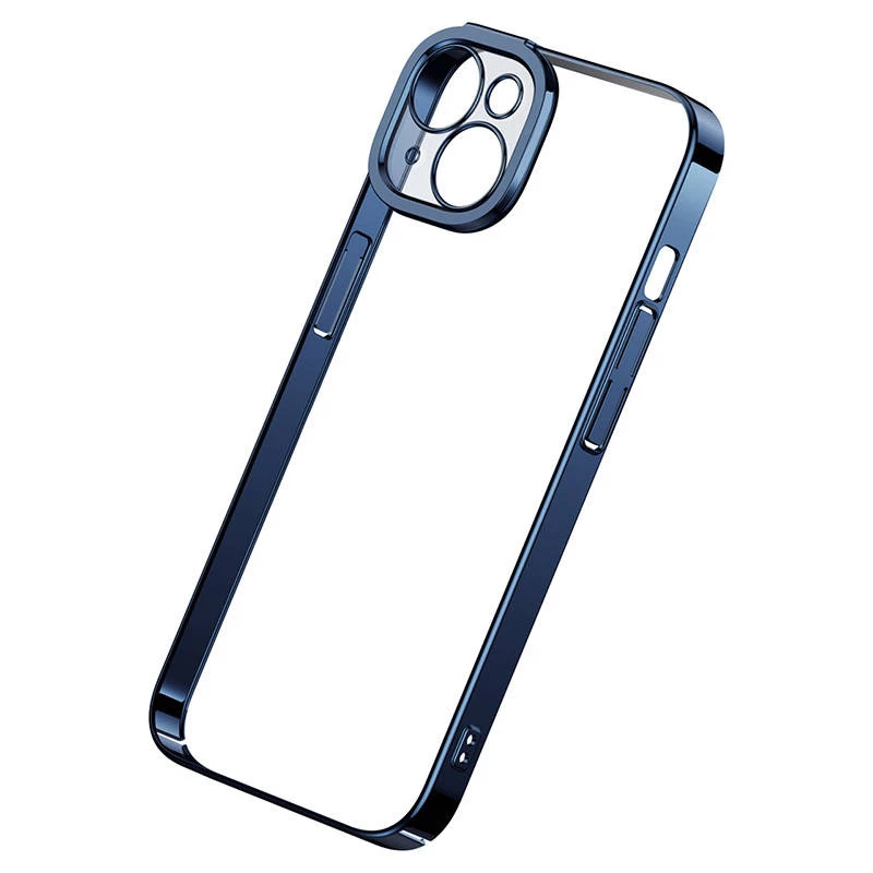 Set de funda protectora y cristal templado Baseus para iPhone 14 Plus – Glitter transparente azul