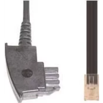 Cable de teléfono e+p T 180/3 3 m negro