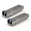 Extralink SFP+ 10G pack de 2 | Módulo SFP+ | 10Gbps, LC/UPC, 1310nm, 10km, monomodo, DOM