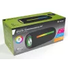 Altavoz portátil estéreo TRACER Stripe negro — 10 W RMS, Bluetooth/cableado, USB-A y USB-C, MicroSD, batería integrada (hasta 5 h)