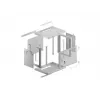 Armario rack de pared 19 9U 600X 450 gris perforado