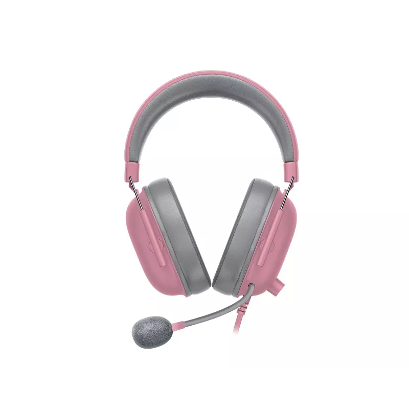 Razer BlackShark V2 X RZ04-03240800-R3M1 auriculares gaming con cable, circumaurales, 3,5 mm, drivers de 50 mm, micrófono cardioide, Quartz Pink