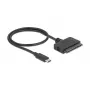 DeLOCK 63803 convertidor de USB Type-C a SATA de 22 pines 6 Gb/s, 2,5 pulgadas, USB 3.2 Gen 2, 0,5 m, negro