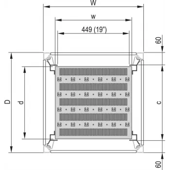 SCHROFF estante para rack 19