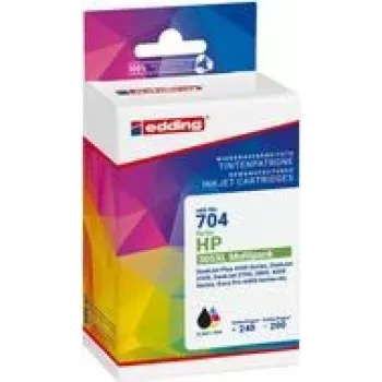 edding EDD-704 negro, color cartuchos de tinta compatibles con HP 305XL (3YM62AE/3YM63AE), pack de 2 (18-704)