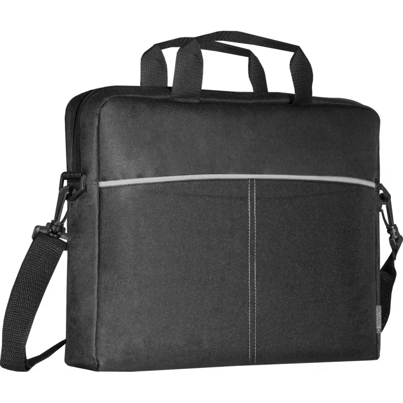 Funda para portátil DEFENDER Lite 39,6 cm (15,6 inch) negro/gris, poliéster, cremallera, asa de transporte, correa de hombro extraíble
