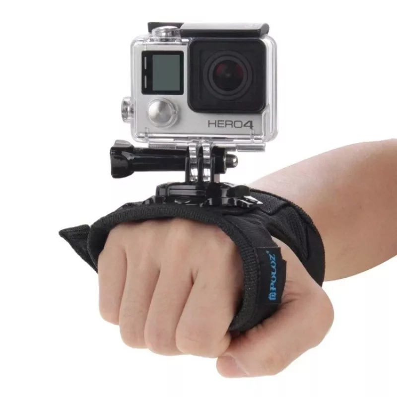 Soporte de muñeca Puluz para cámaras de acción con giro 360° — compatible con GoPro HERO 7/6/5/4/3/2, SJCAM, Xiaomi