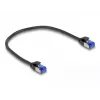 Cable de red DeLOCK RJ45 Cat.6A S/FTP fino 0,25 m negro