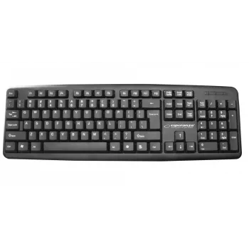 Teclado con cable ESPERANZA EK134 Full-Size 100% USB, negro, cable de 1,45 m