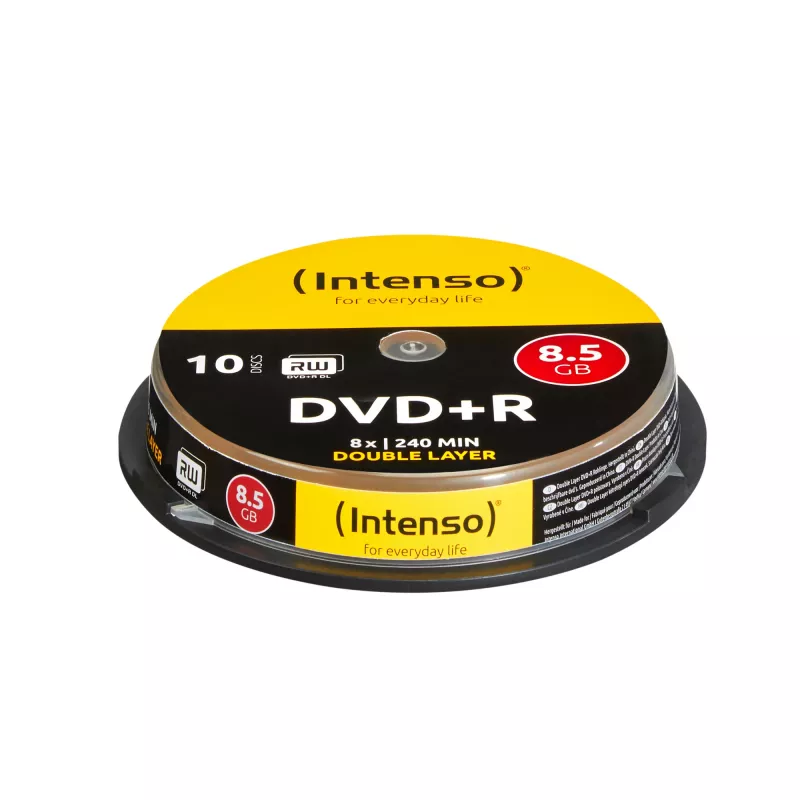 Intenso - 10 x DVD+R DL - 8,5 GB 8x - Spindel - Soporte de almacenamiento (4311142)