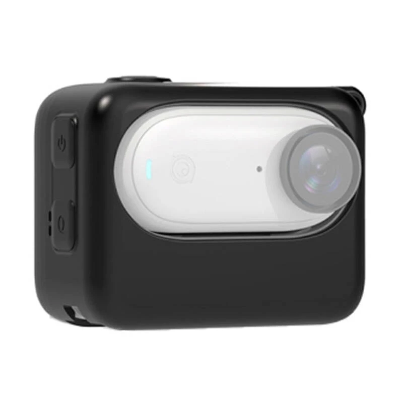 Funda de silicona para el estuche de carga de la Insta360 GO 3 de Puluz (negra) - funda protectora para el estuche de carga