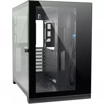 Caja de PC gaming C-703 Vision ATX, cristal templado, negro