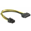 Cable de alimentación Delock 82924 SATA 15 polos a 6 polos PCI Express