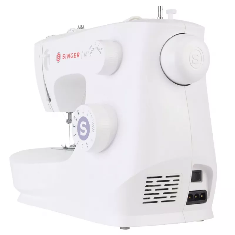 Máquina de coser mecánica SINGER M2505 – 10 puntadas, ojal automático, brazo libre, blanca