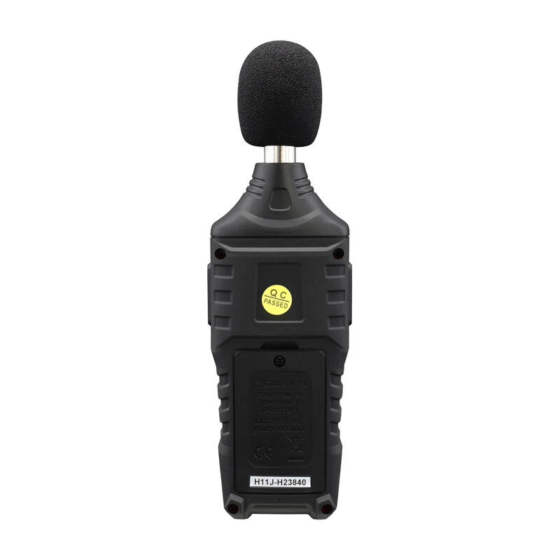 Medidor digital de decibelios Habotest HT622B — sonómetro con ponderación A/C, interfaz USB