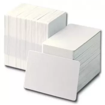 Tarjetas de plástico pack de 500 uds., Evolis C4501, blanca CR80 PVC tamaño tarjeta de crédito