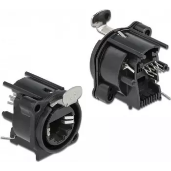 Módulo D-Type DeLOCK RJ45 conector hembra para soldar negro conector hembra 25 mm