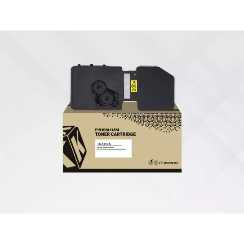 Cartucho de tóner compatible HYB para Kyocera TK-5240K — negro, impresora láser, compatible con ECOSYS P5026Cdw/P5026Cdn/M5526Cdw/M5526Cdn