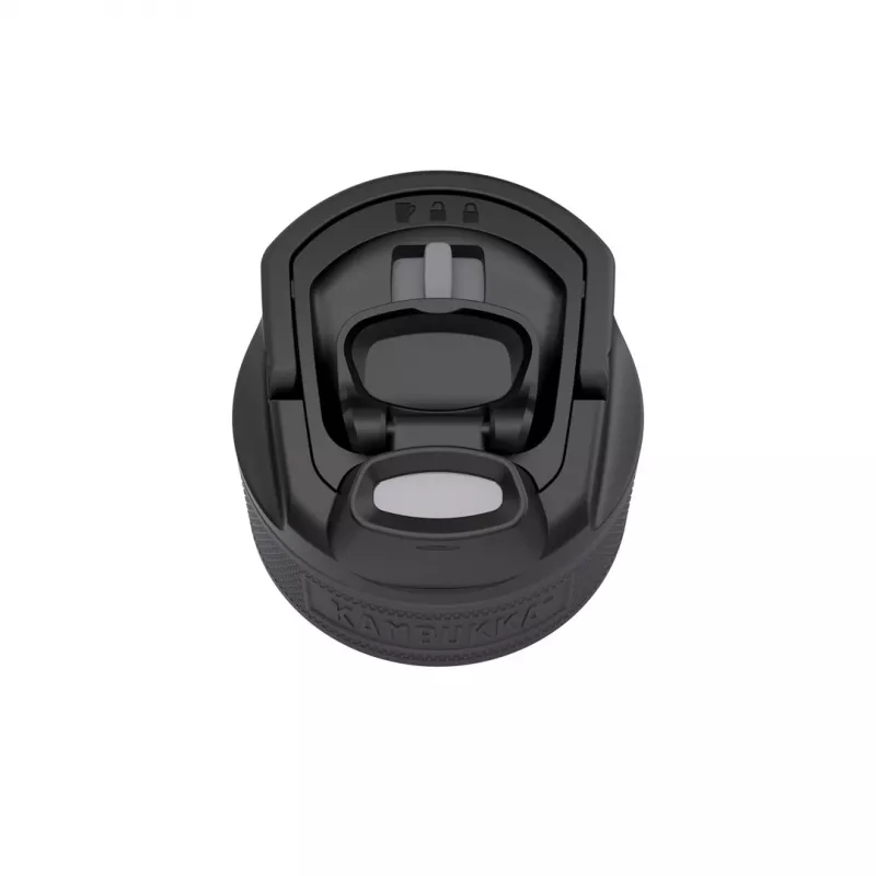 Botella isotérmica Kambukka ELTON 600 ml — negra, acero inoxidable de doble pared, aislamiento al vacío, a prueba de fugas