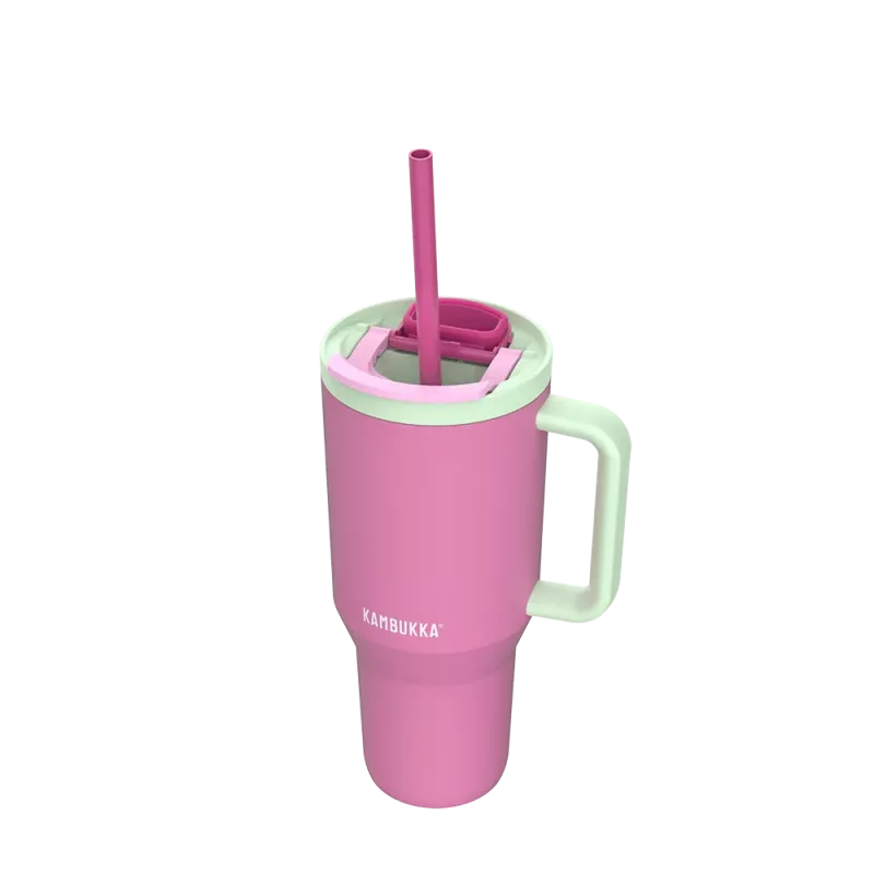 Botella térmica con pajita telescópica Kambukka Rio Tumbler 950 ml Bubblegum Mint