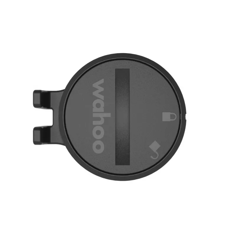 Sensor de velocidad/cadencia de rueda Wahoo TRACKR — inalámbrico, resistente al agua IPX7, batería CR2032, 35×32×18 mm, 13 g