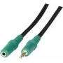 Cable de audio Tecline 108864 1,8 m 3,5 mm negro verde
