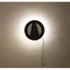 NeXtime Reloj 3094 Light It Up, Ø18.5 cm, iluminación, pared, negro