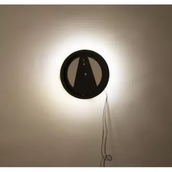 NeXtime Reloj 3094 Light It Up, Ø18.5 cm, iluminación, pared, negro