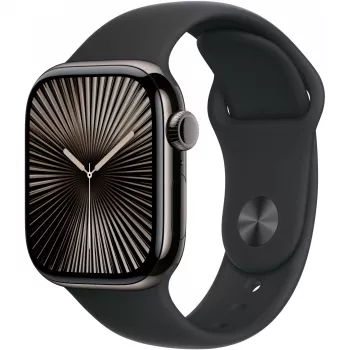 Apple Watch S10 Titanio Slate Correa deportiva Negra - M/L GPS + Cellular 42mm MWXH3QF/A 2024