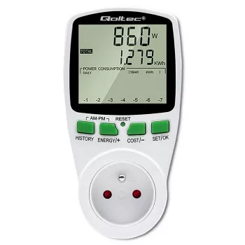 Medidor de consumo QOLTEC PM0627 3680W con historial — QOLTEC PM0627 3680W