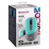 Defender Feam MM-296 52294 ratón inalámbrico, clic silencioso, óptico, 1600 DPI, USB, menta
