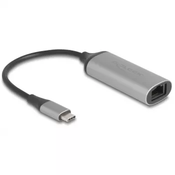 DeLOCK 81570 Adaptador de cable USB Type-C RJ-45 0,15 m antracita