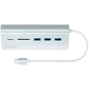 Satechi Type-C Hub USB y lector de tarjetas de aluminio, plata, ST-TCHCRS