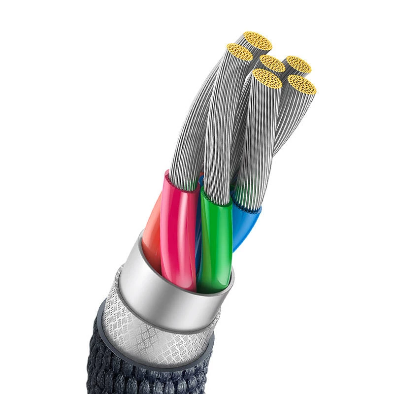 Baseus Crystal Shine Cable USB a USB-C, 100W, 2m (negro)