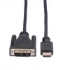 Cable adaptador ROLINE HDMI a DVI-D (Single Link) - 1,5 m - negro (11.04.5516)