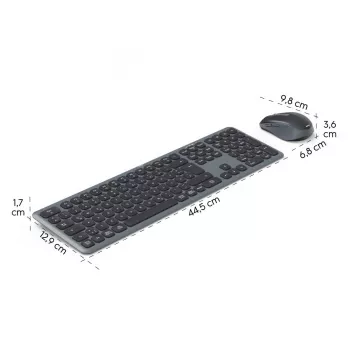Set de teclado y ratón multi-dispositivo negro gris